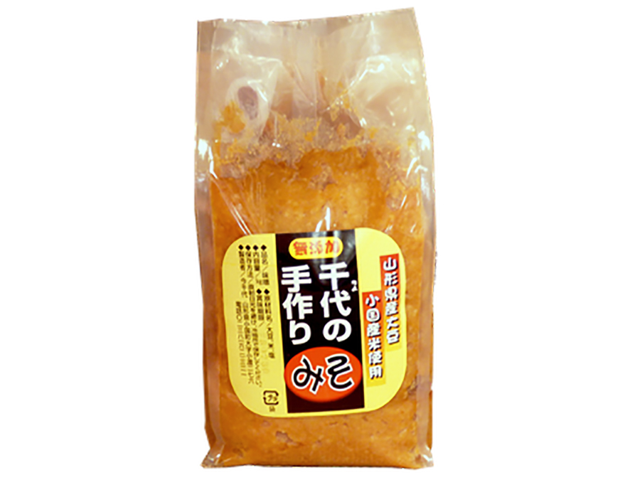 千代の手作り味噌|1kg【山形県産大豆、小国町産米使用】