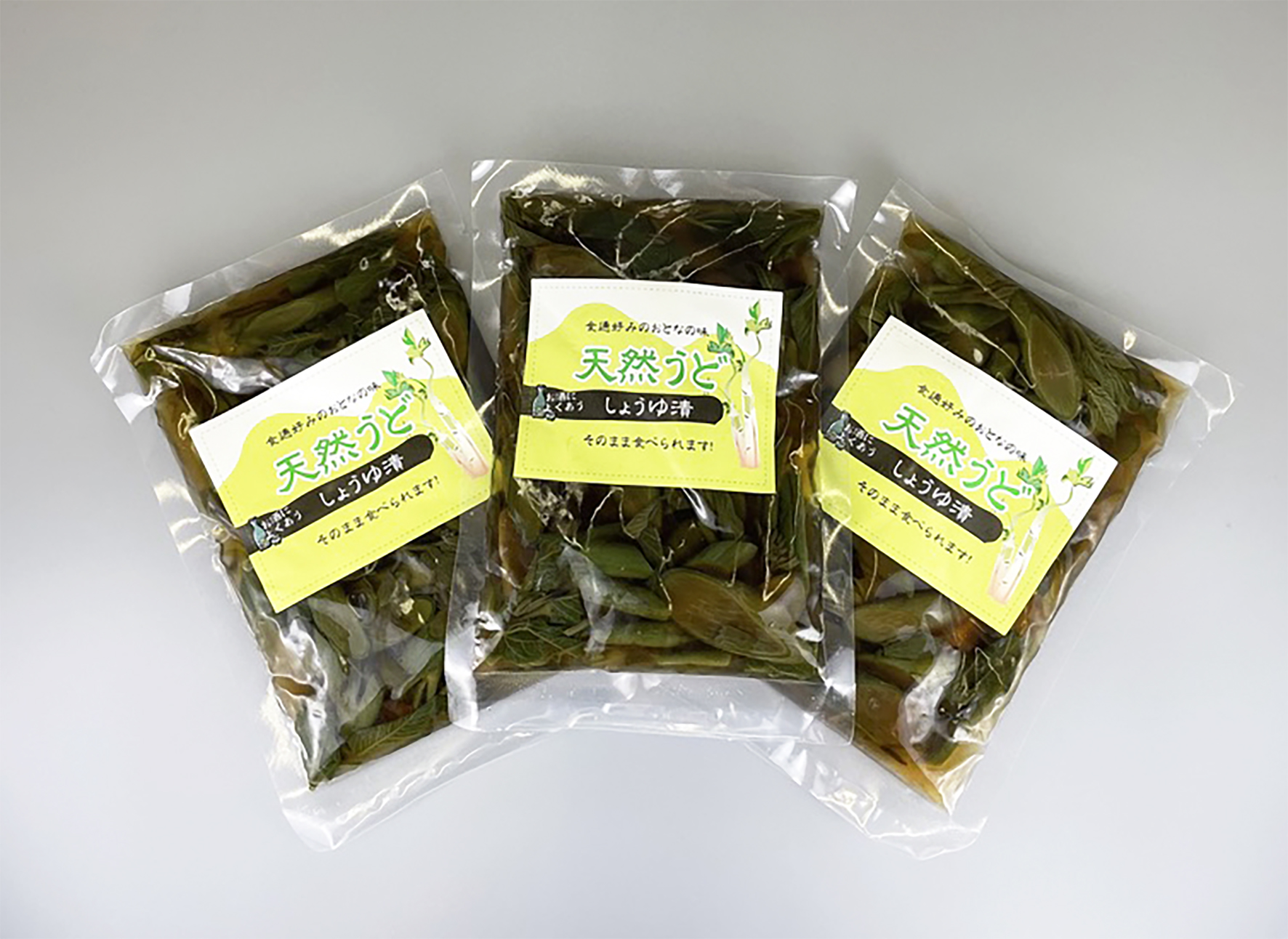 天然うどしょうゆ漬け80g×3 ネコポス送料無料